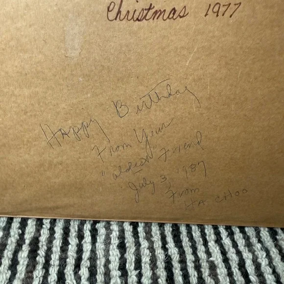 Vintage Framed Cross Stitch Sampler Friendship Poem Floral Roses Gold Frame 1977 - Picture 5 of 12